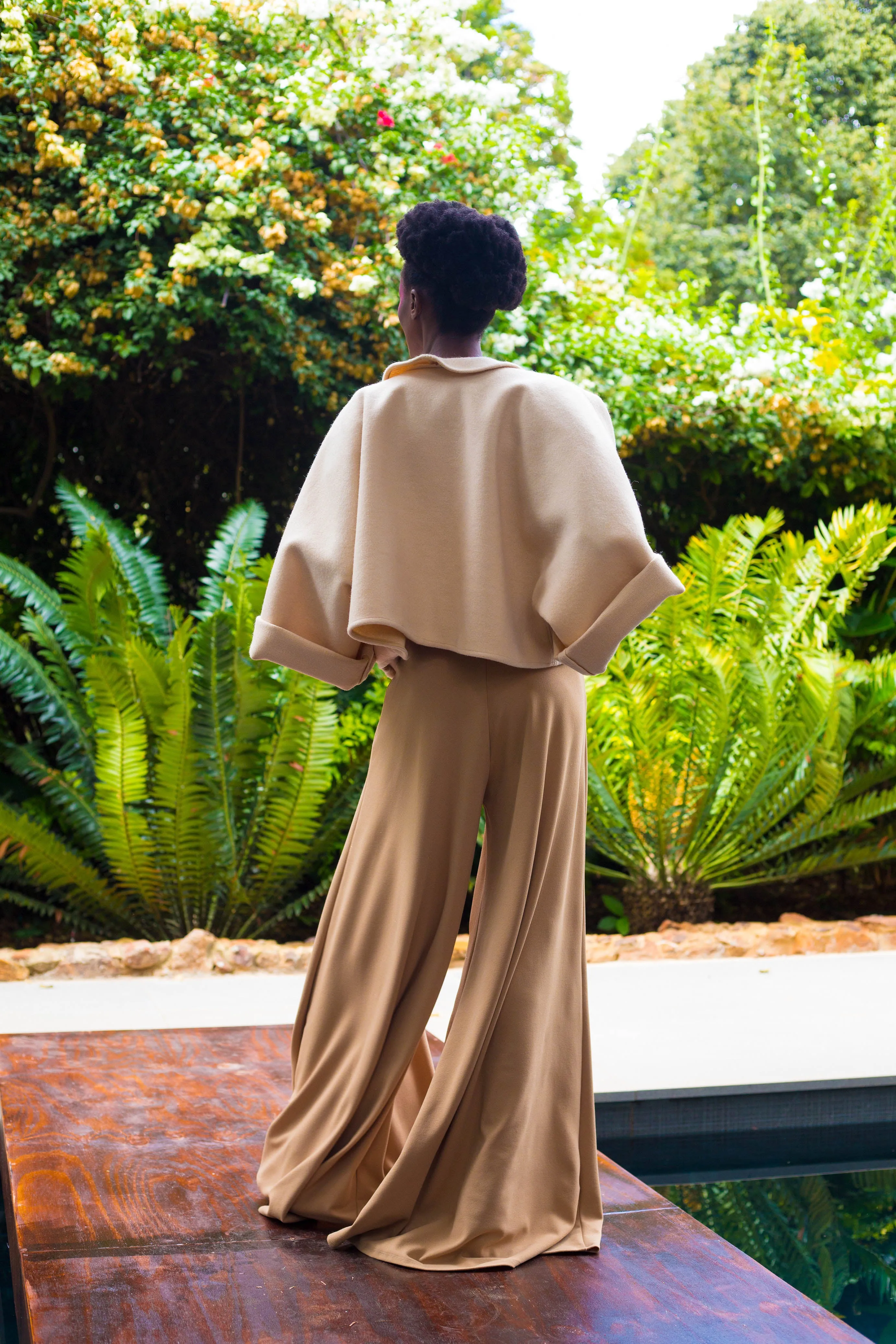 Winter 2022 - Look 7 Banksia Cropped Melton Jacket