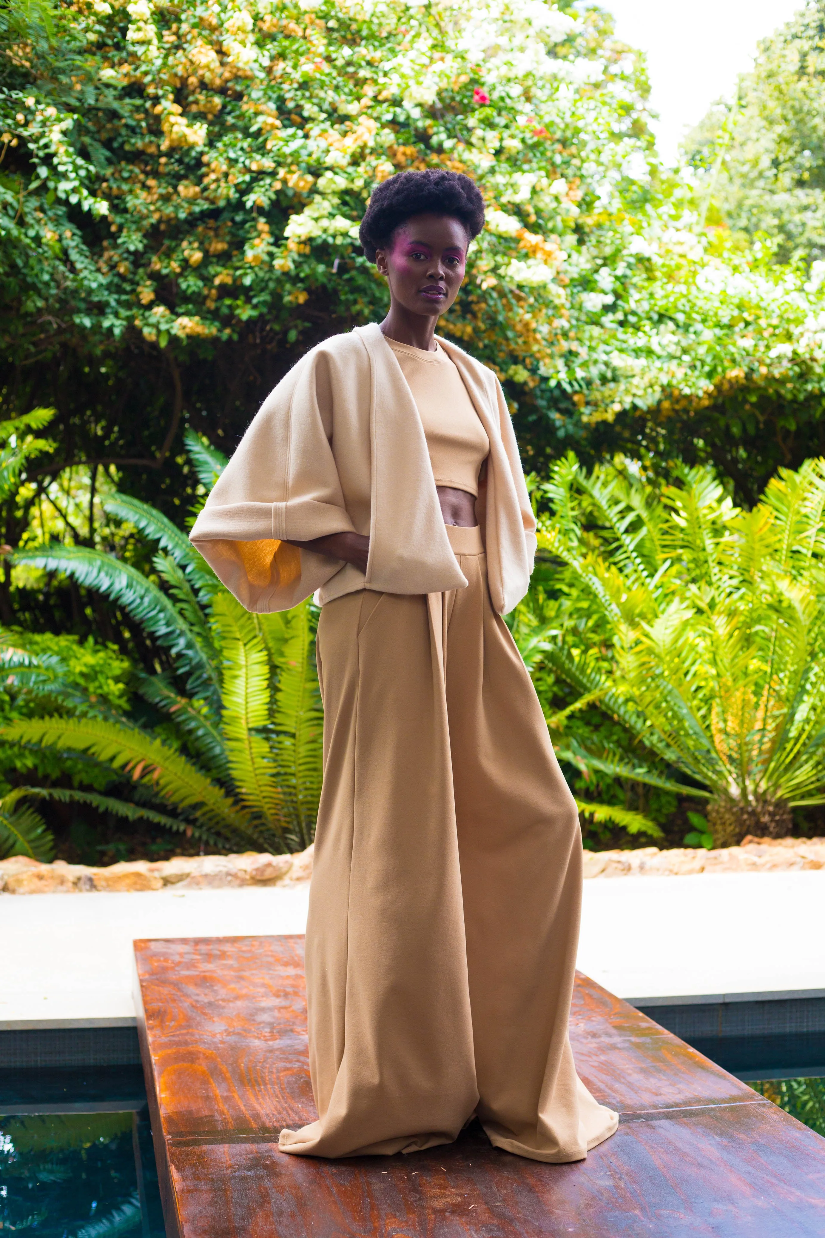 Winter 2022 - Look 7 Banksia Cropped Melton Jacket