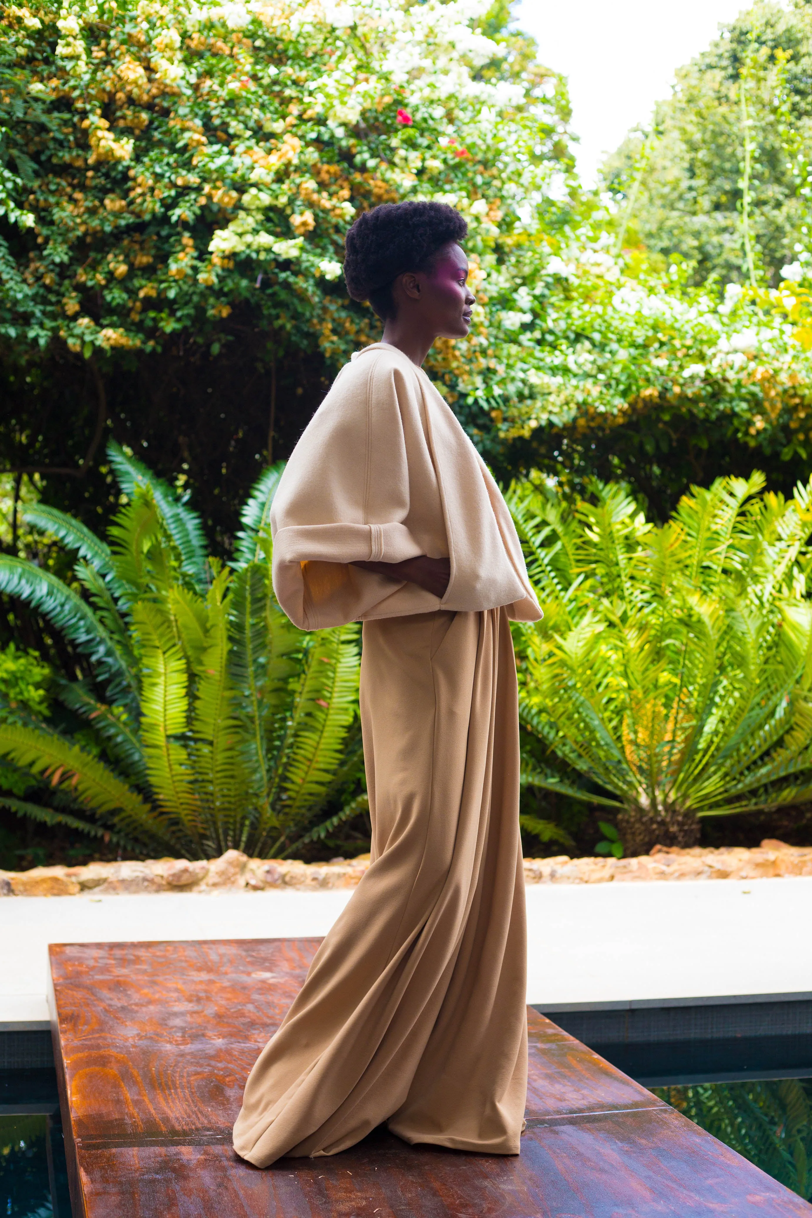 Winter 2022 - Look 7 Banksia Cropped Melton Jacket