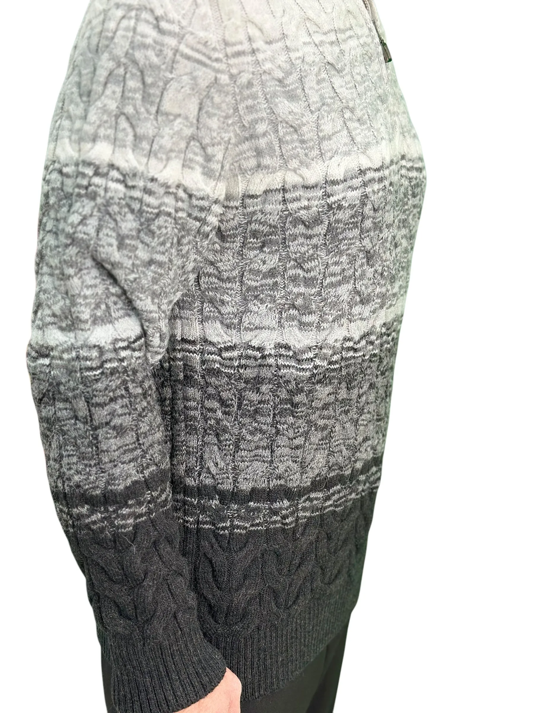 Winter - Half Zipper Collar - Wool-   Essential  Sweater-Gray
