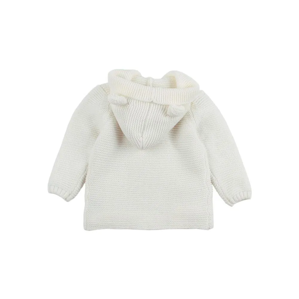 Winter Hooded Knitted Long Sleeve  Sweaters For Newborn Babies