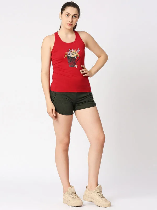 Women Olive Green Polyester Solid Slim Fit Shorts - ADVENTURE SHORT-OL