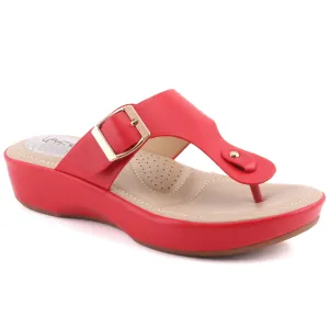 Women "DALEYZA" Thong Buckled Wedge Comfort Slippers