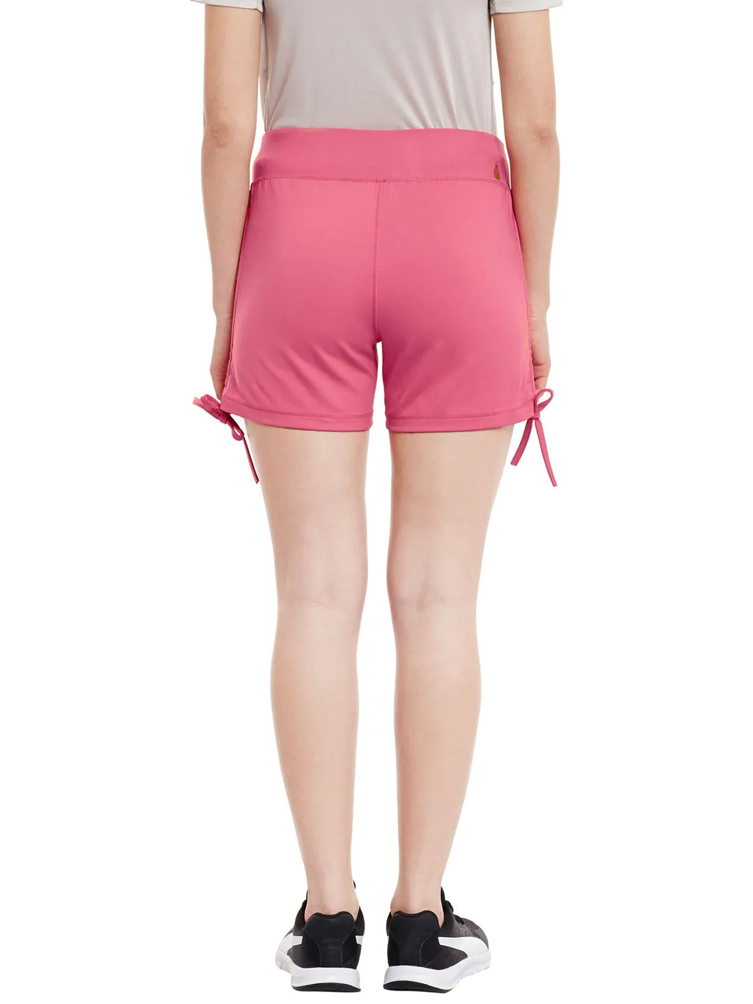 Women Solid Pink Shorts
