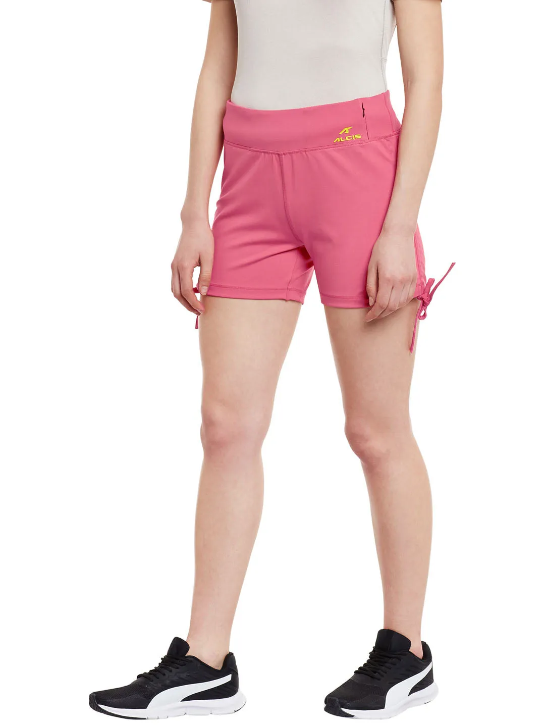 Women Solid Pink Shorts