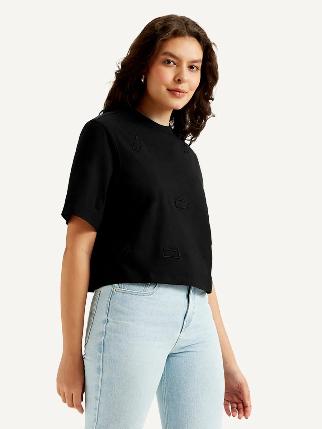 Women's Brand Logo Crew Neck T-shirt