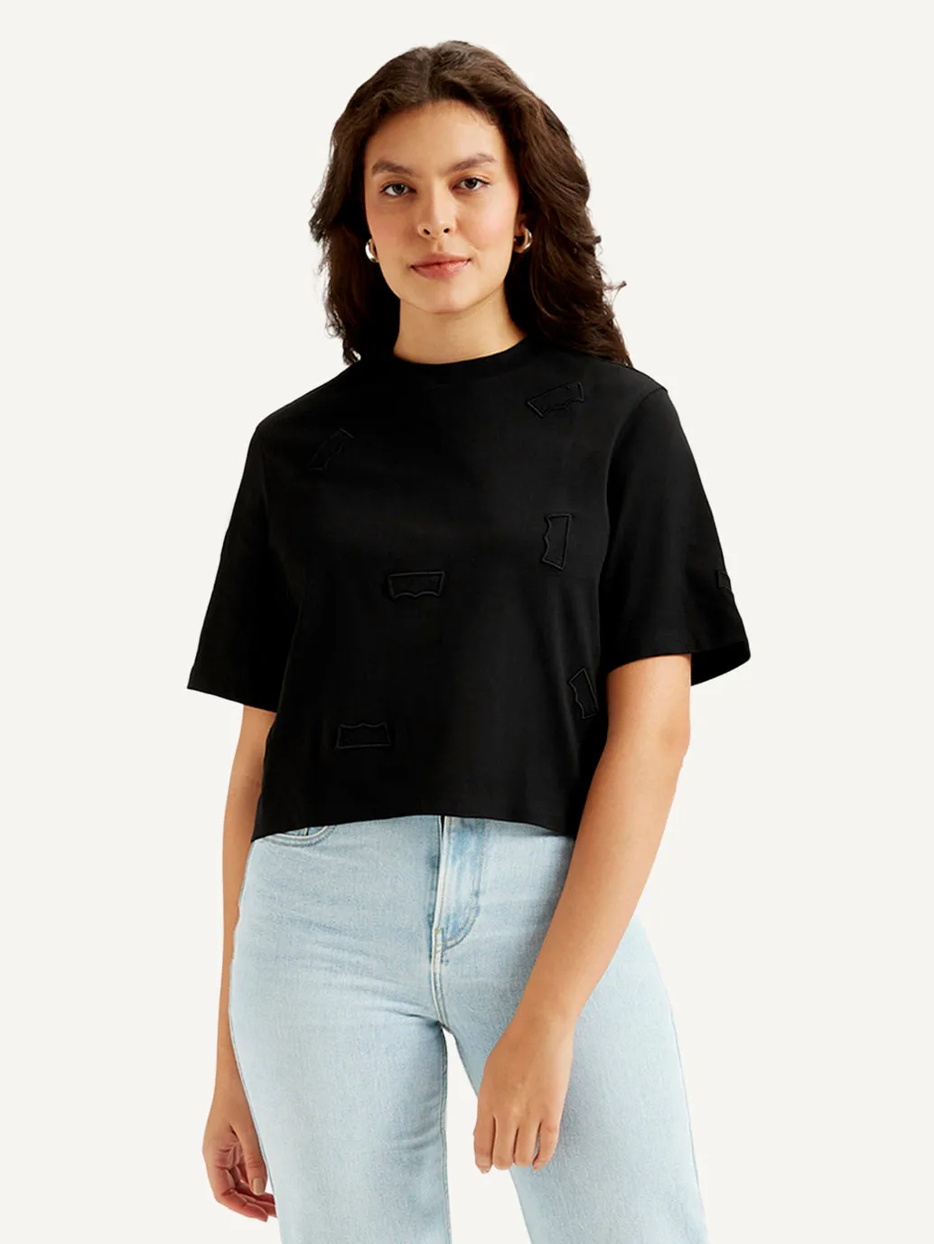 Women's Brand Logo Crew Neck T-shirt