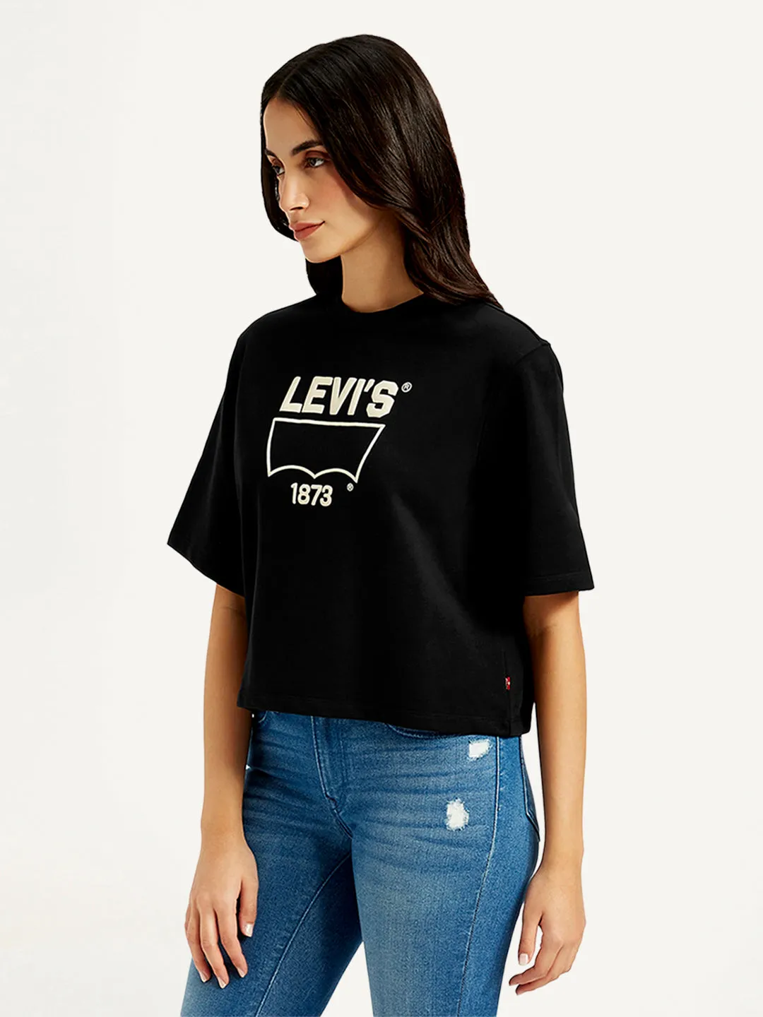 Women's Brand Logo Relaxed Fit T-shirt