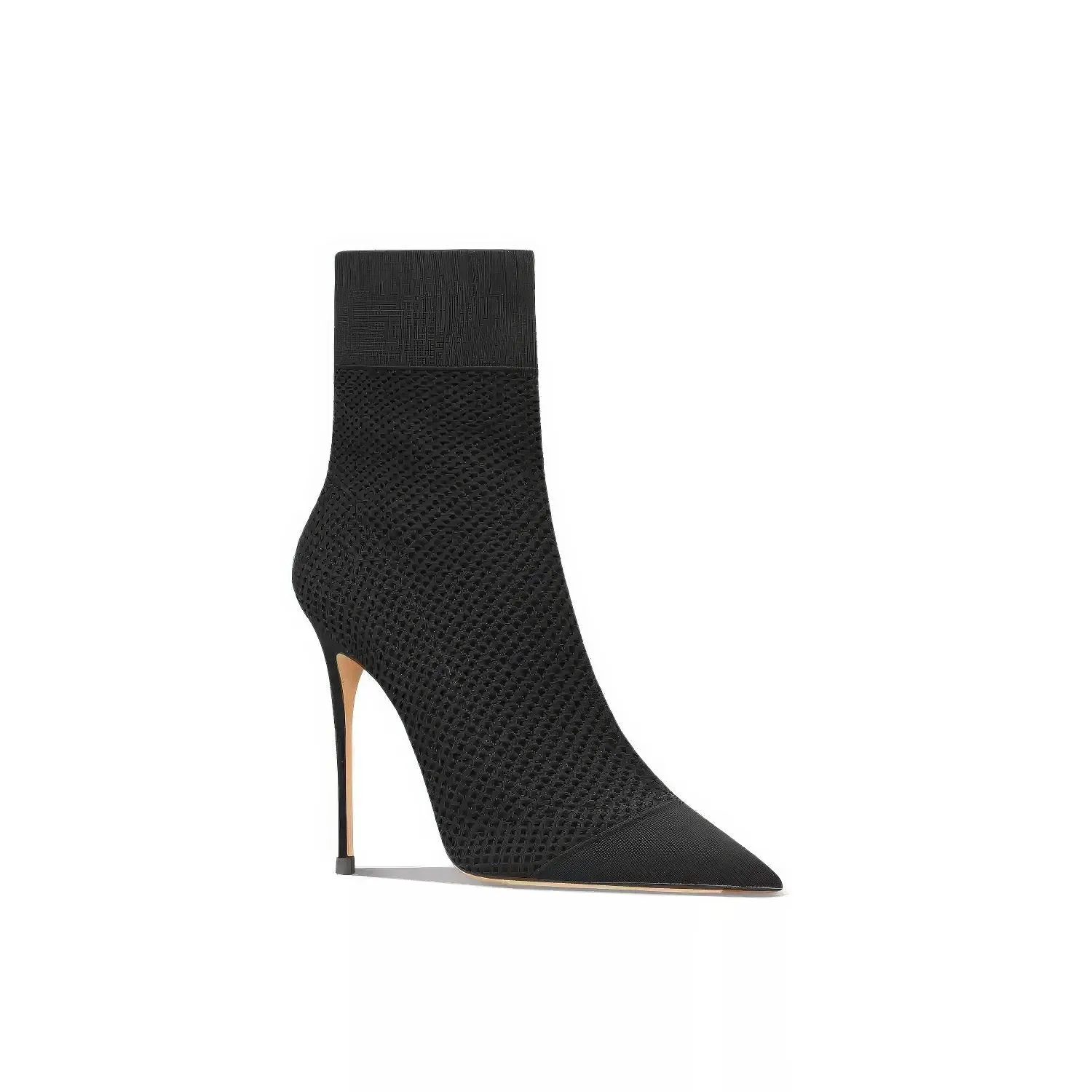 Women's Century Pointy-Toe Knitted High Heel Booties
