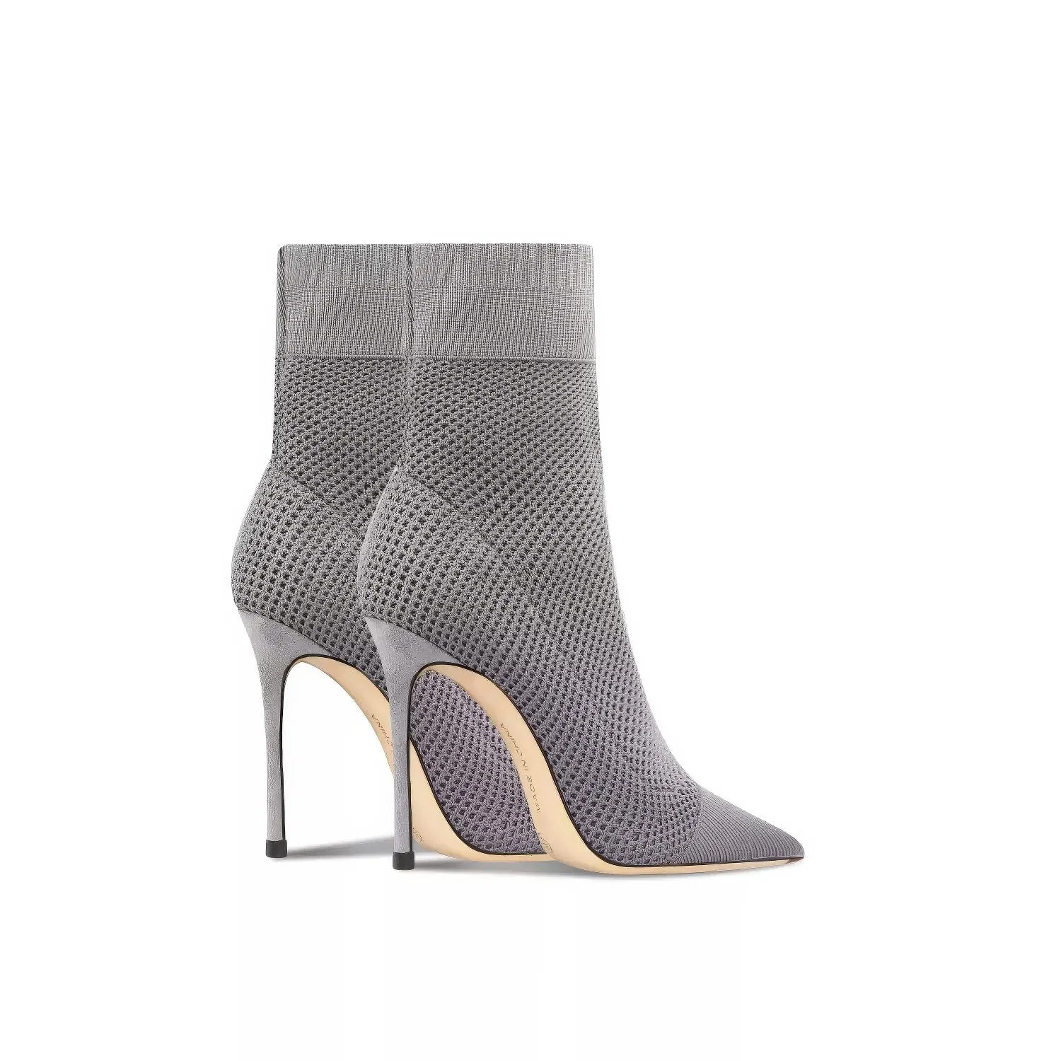 Women's Century Pointy-Toe Knitted High Heel Booties