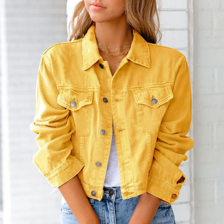 Women's Cropped Denim Jacket | Casual & Stylish