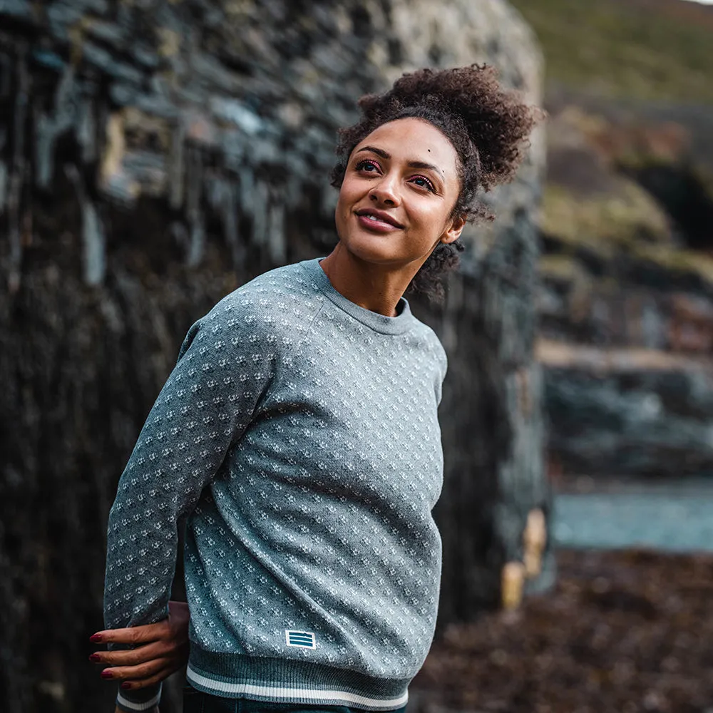 Womens Fredvang Jacquard Crew Sweater