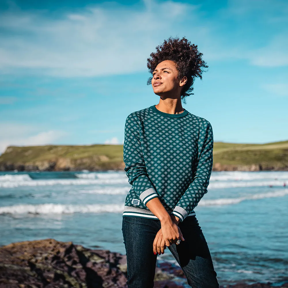 Womens Fredvang Jacquard Crew Sweater