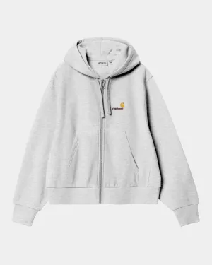 Women’s Hooded American Script Jacket | Ash Heather