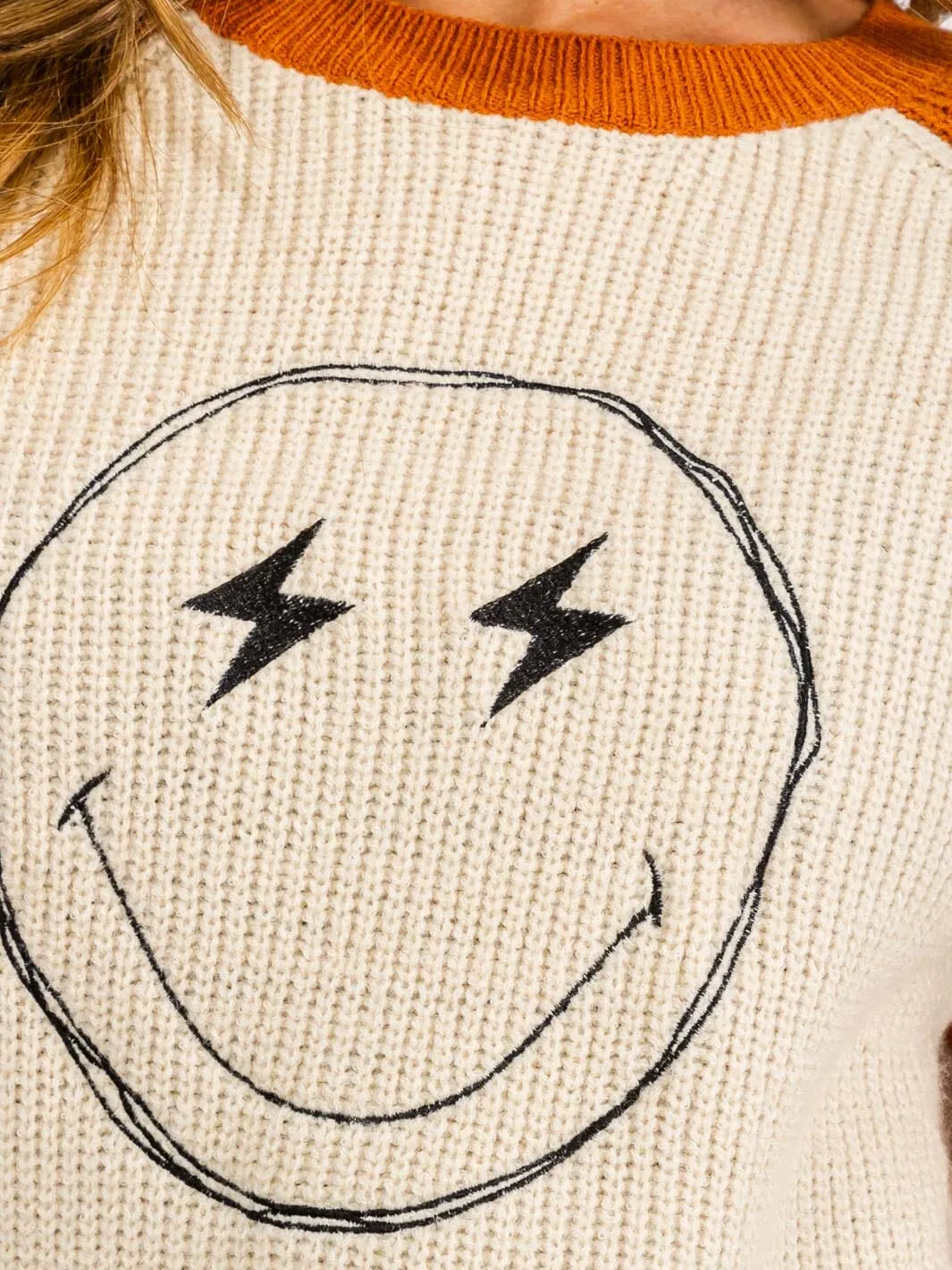 WOMEN'S LONG SLEEVE GRAPHIC COLORBLOCK PULLOVER SWEATER