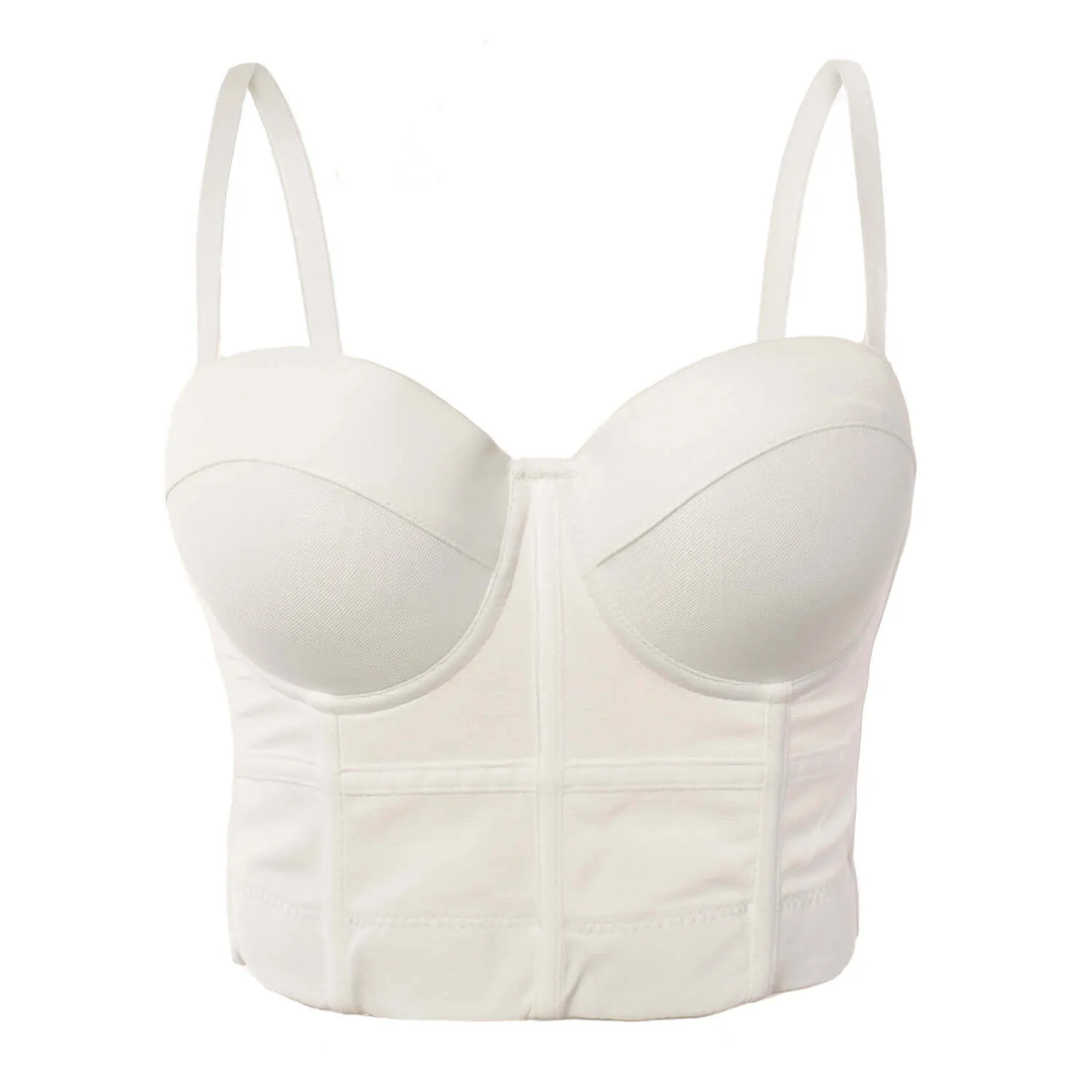 Women's Mesh Push Up Corset Bustier Crop Top