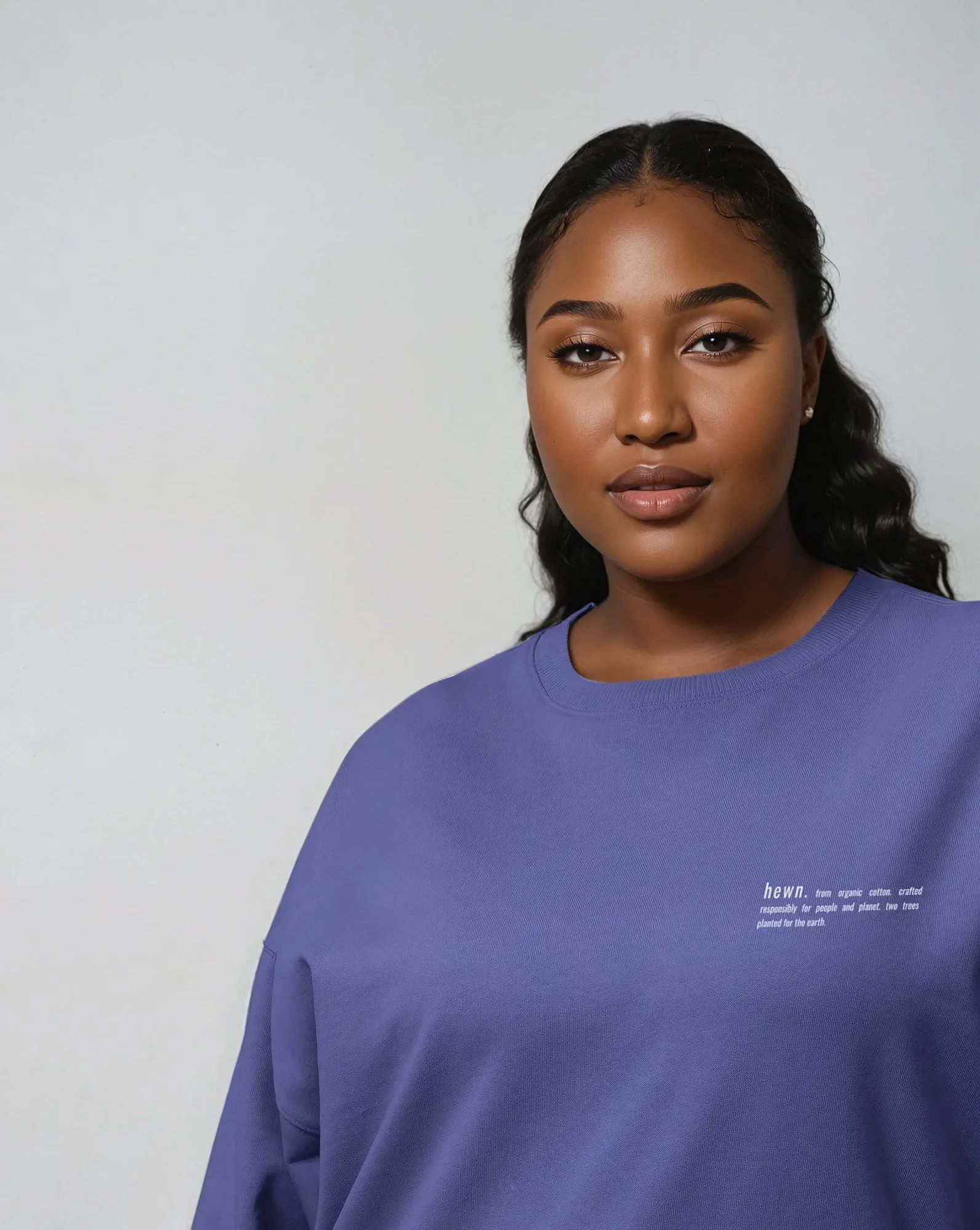 Women's Organic Cotton Signature Oversized Sweatshirt | Dusk Purple