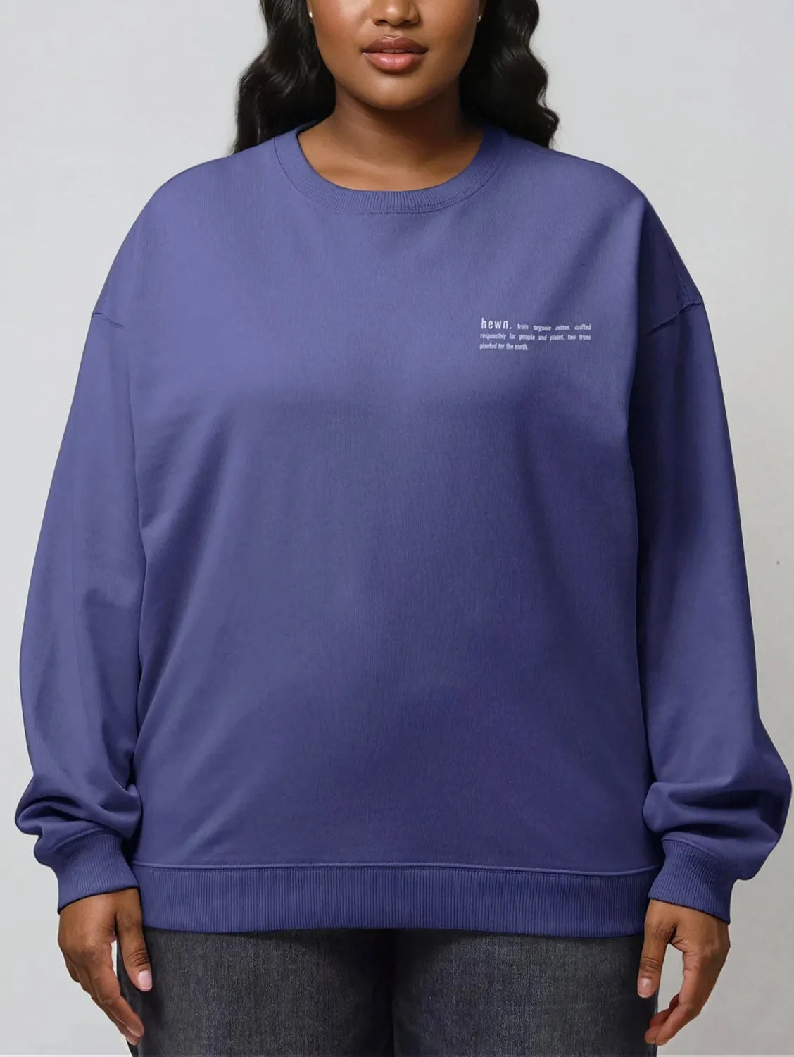 Women's Organic Cotton Signature Oversized Sweatshirt | Dusk Purple