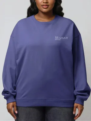 Women's Organic Cotton Signature Oversized Sweatshirt | Dusk Purple