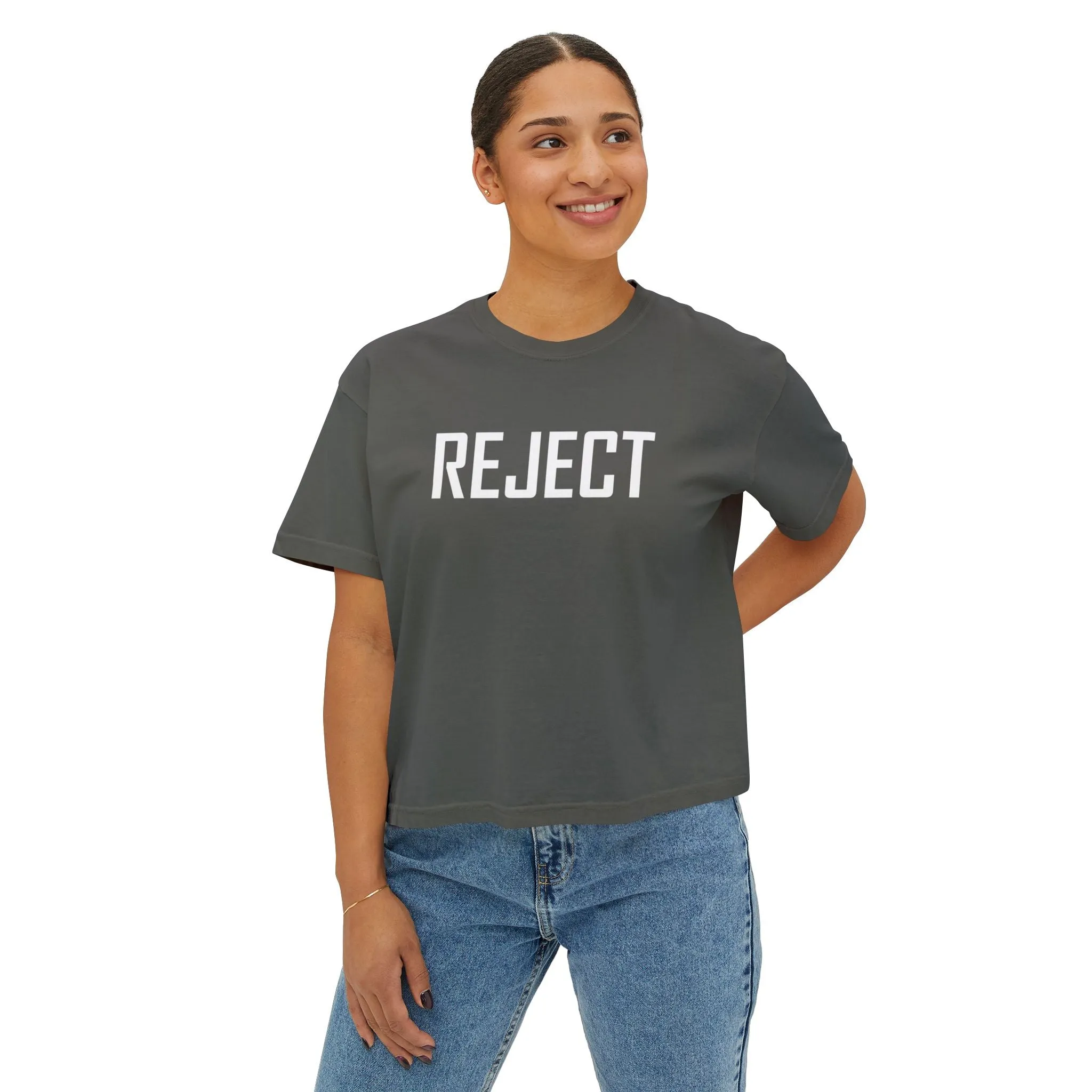 Women's REJECT Boxy Tee by The She-Jects! The most comfy brand COMFORT COLORS