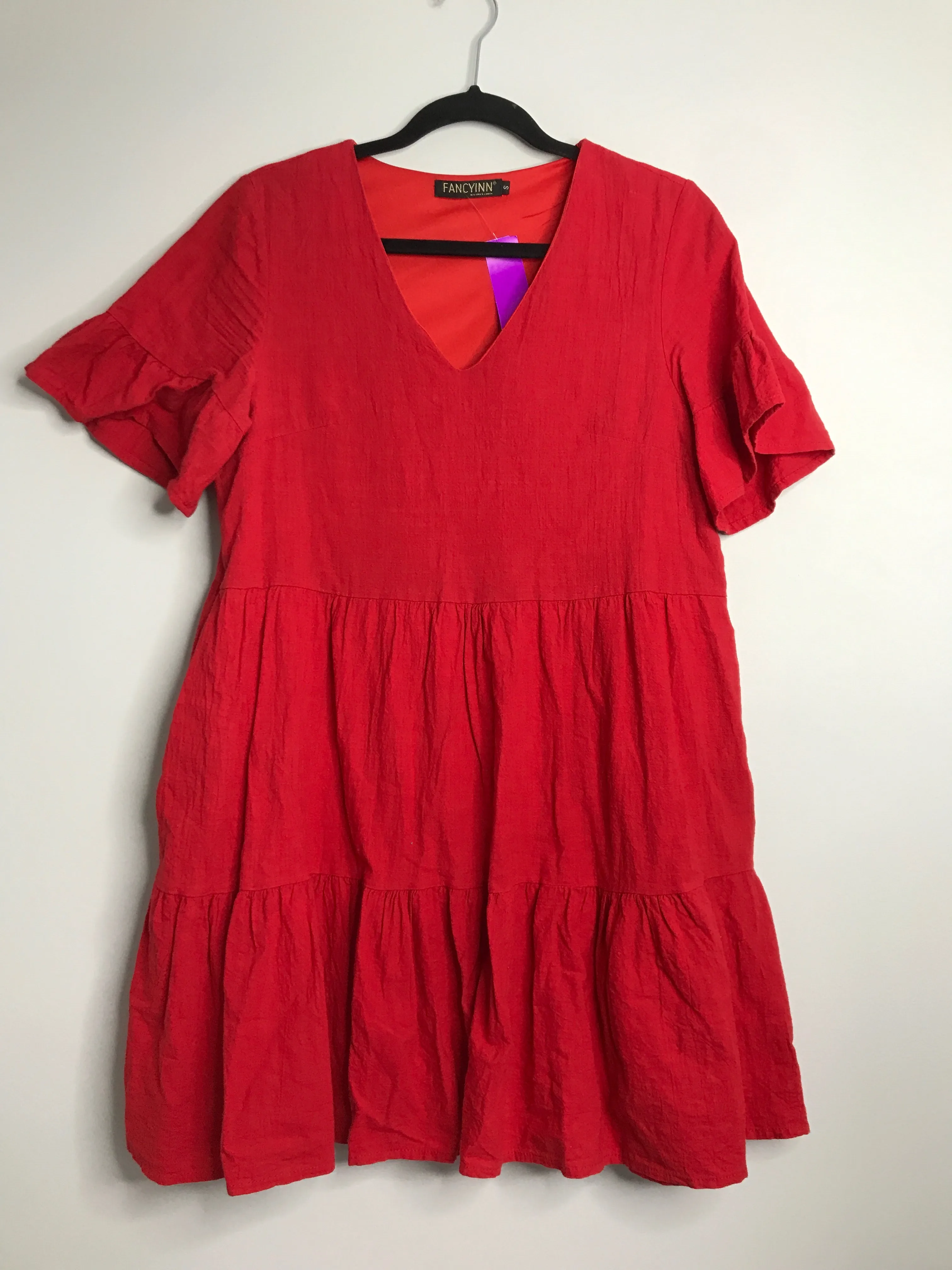 Womens Size Sm Misses Red Fancyinn Dress