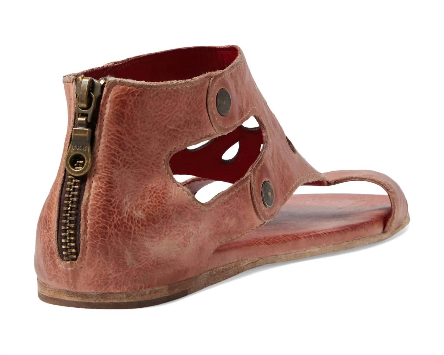Women's Soto Cutout Leather Sandal In Blush Rustic Tmi