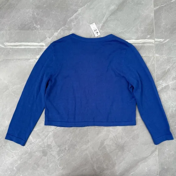 Women’s Talbots Cropped Hook &amp; Eye Shrug Cardigan Sweater Small