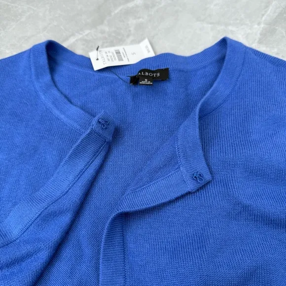 Women’s Talbots Cropped Hook &amp; Eye Shrug Cardigan Sweater Small