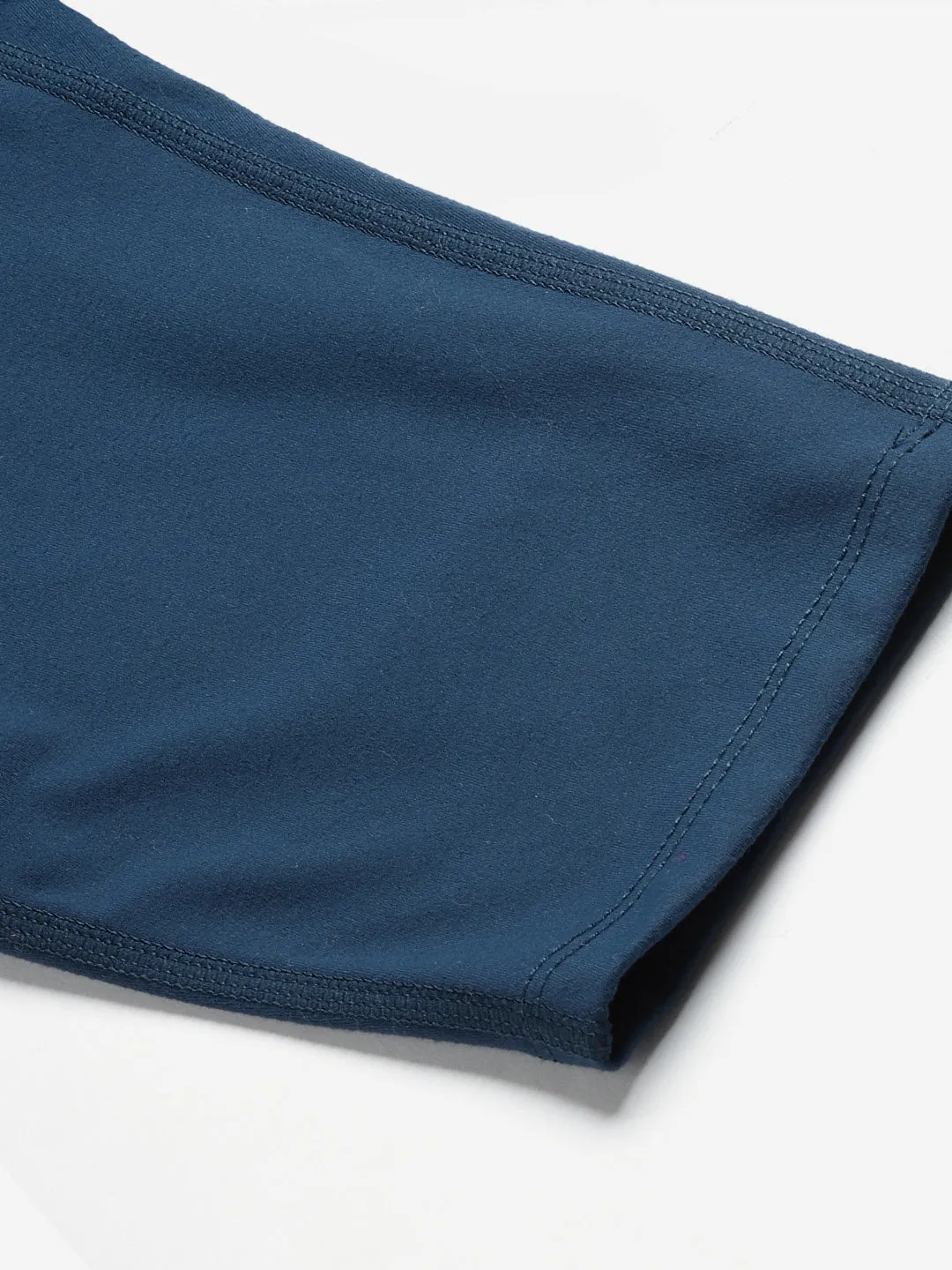 Women's Teal Blue Slim Fit High-Rise Solid Cycling Shorts