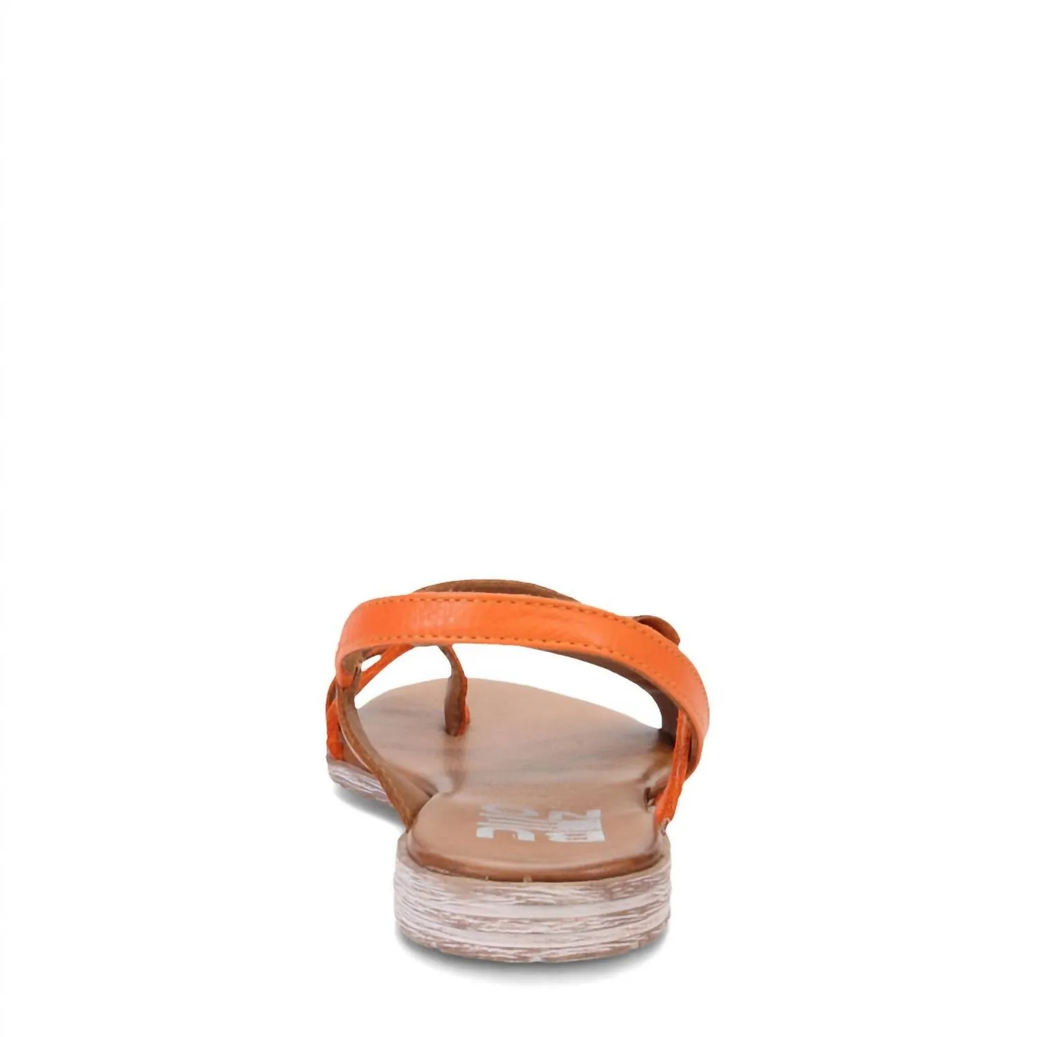 Women's Yuki Flat Sandal In Orange Gold Multi