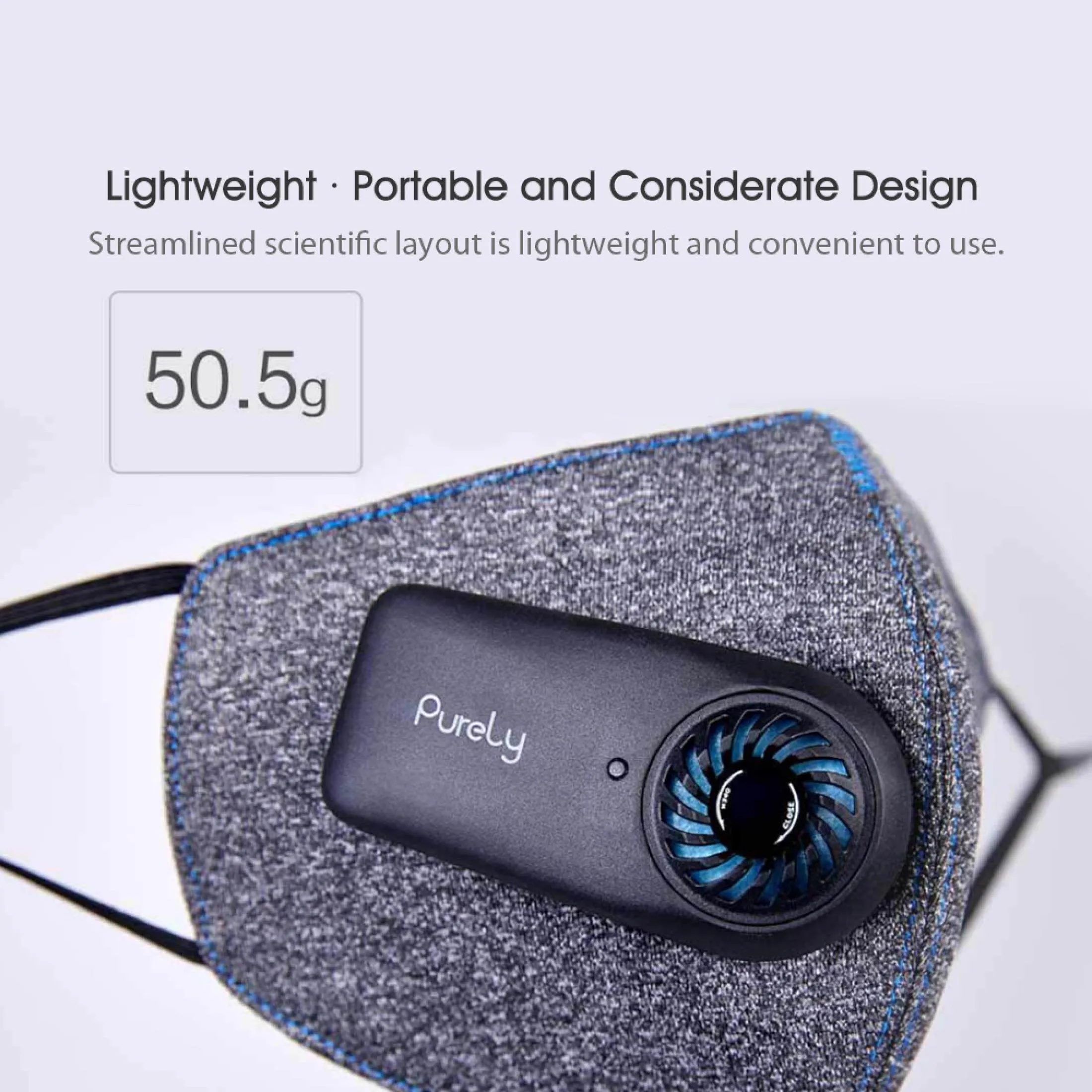 Xiaomi Purely Anti-haze Pollution Air Mask With Breathable Fan PM2.5 550mAh Battery