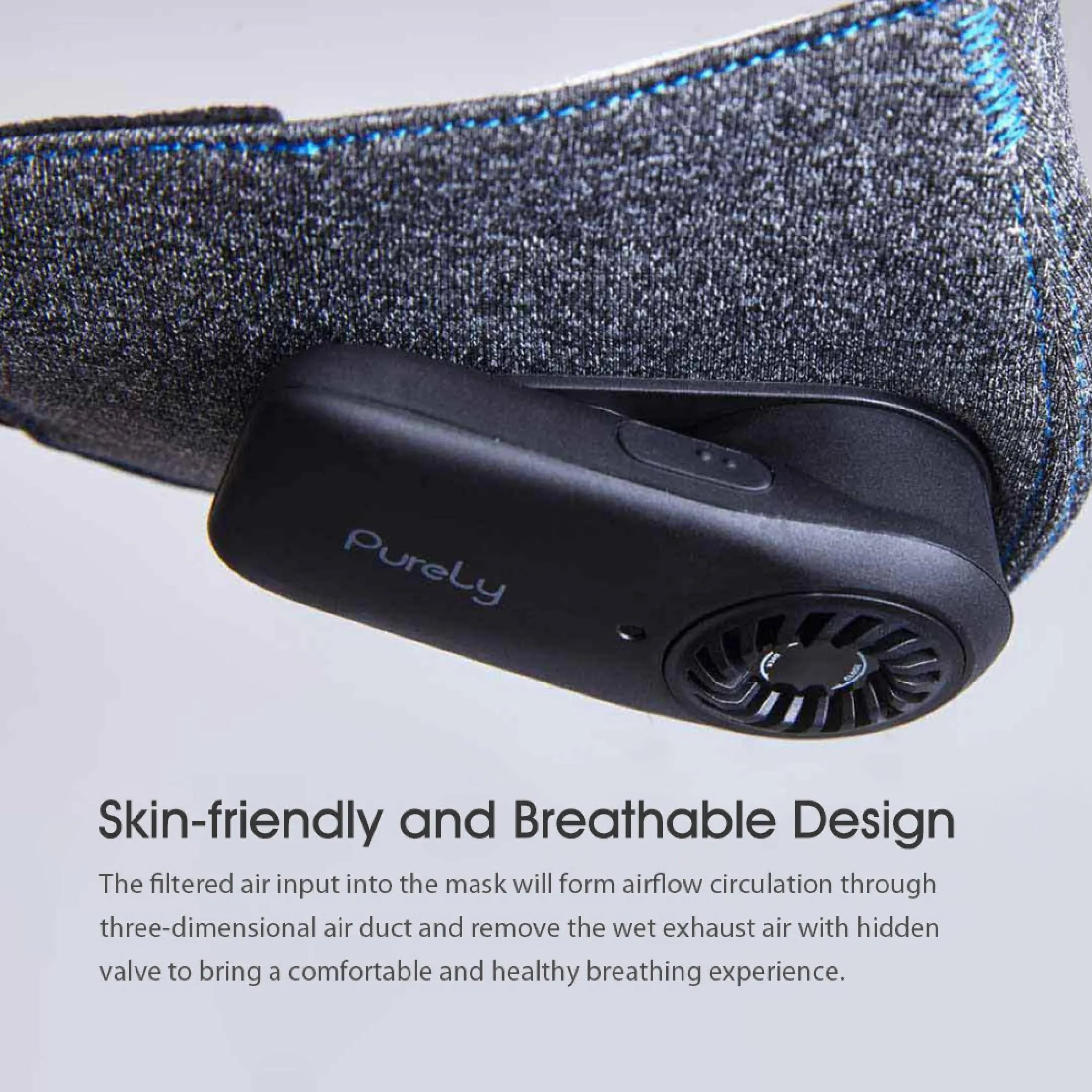 Xiaomi Purely Anti-haze Pollution Air Mask With Breathable Fan PM2.5 550mAh Battery