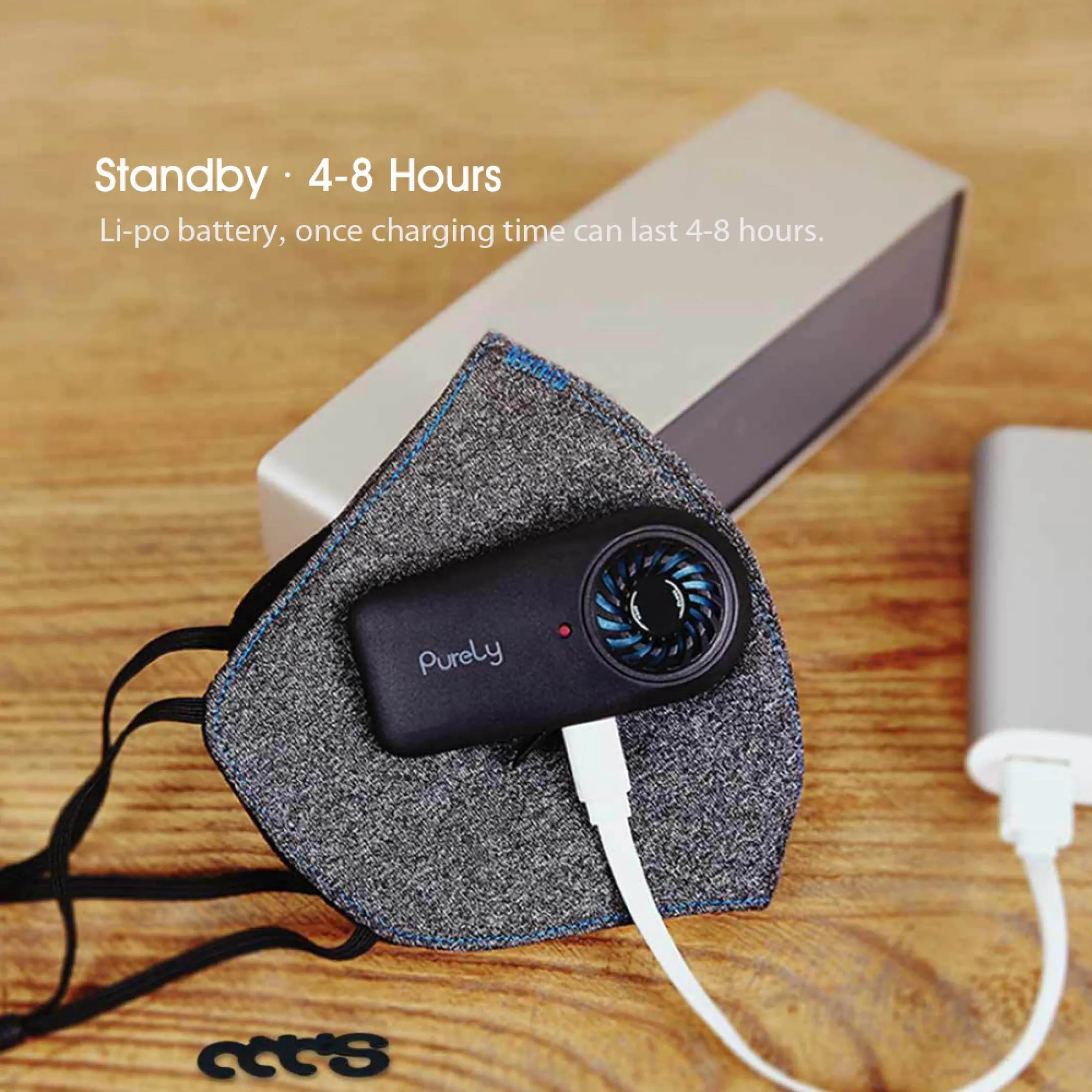 Xiaomi Purely Anti-haze Pollution Air Mask With Breathable Fan PM2.5 550mAh Battery
