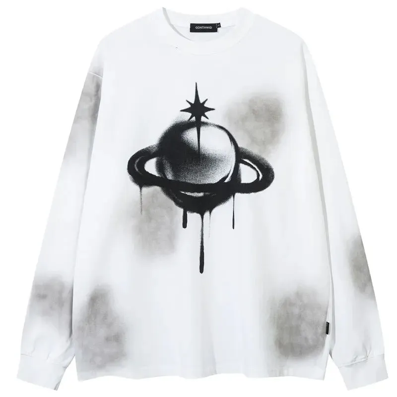 Y2k Ring Planet Sweater