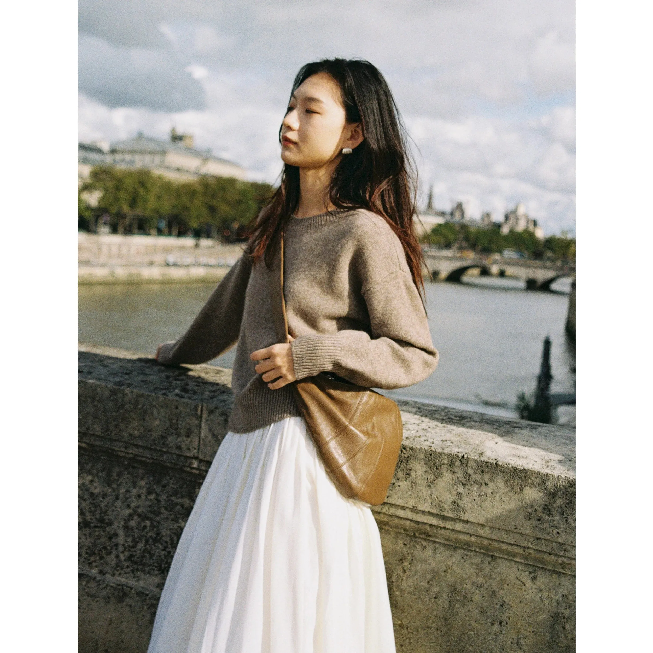 Yak Wool Blend Boxy Sweater