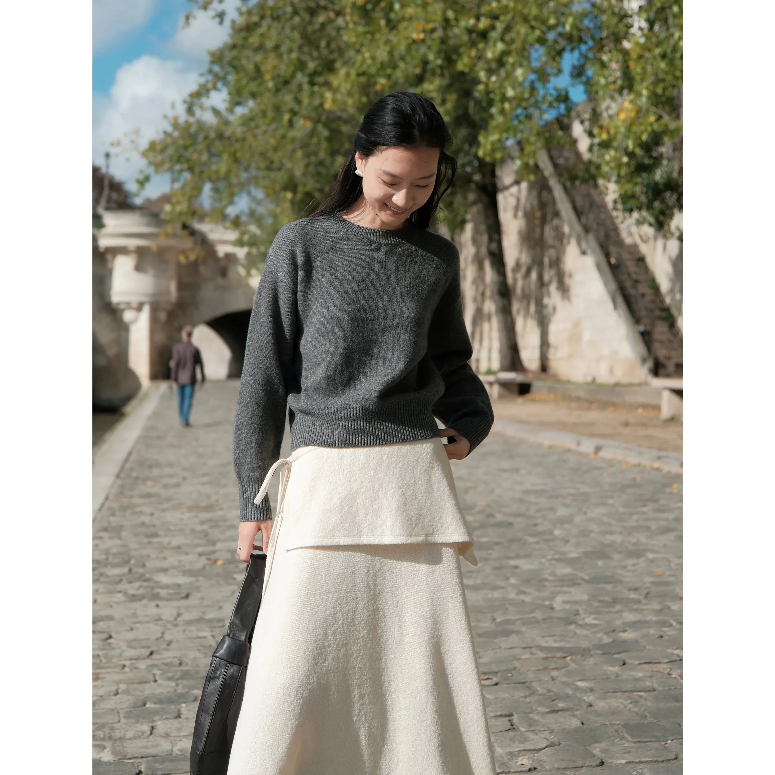 Yak Wool Blend Boxy Sweater