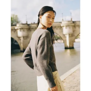 Yak Wool Blend Boxy Sweater