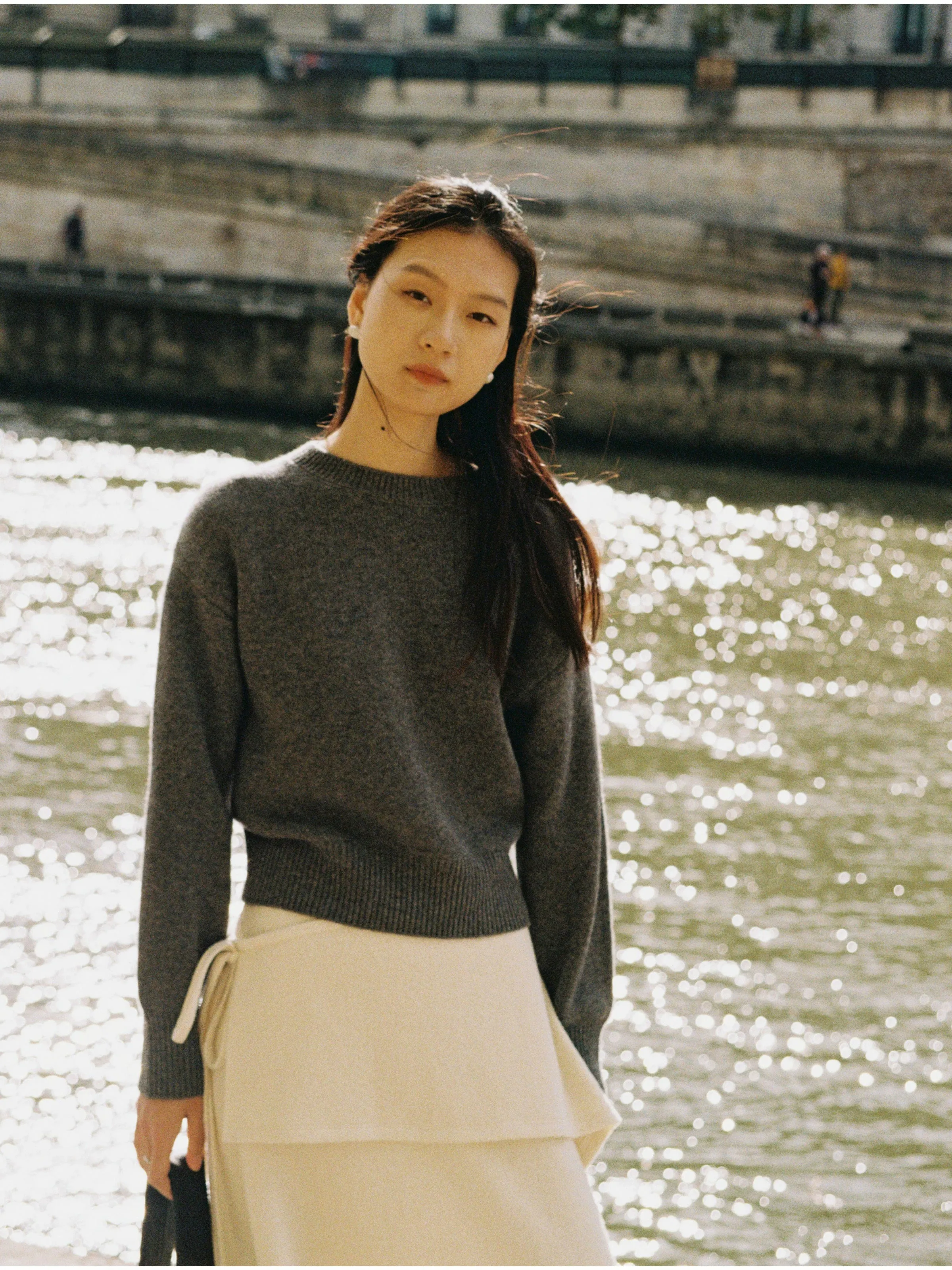 Yak Wool Blend Boxy Sweater