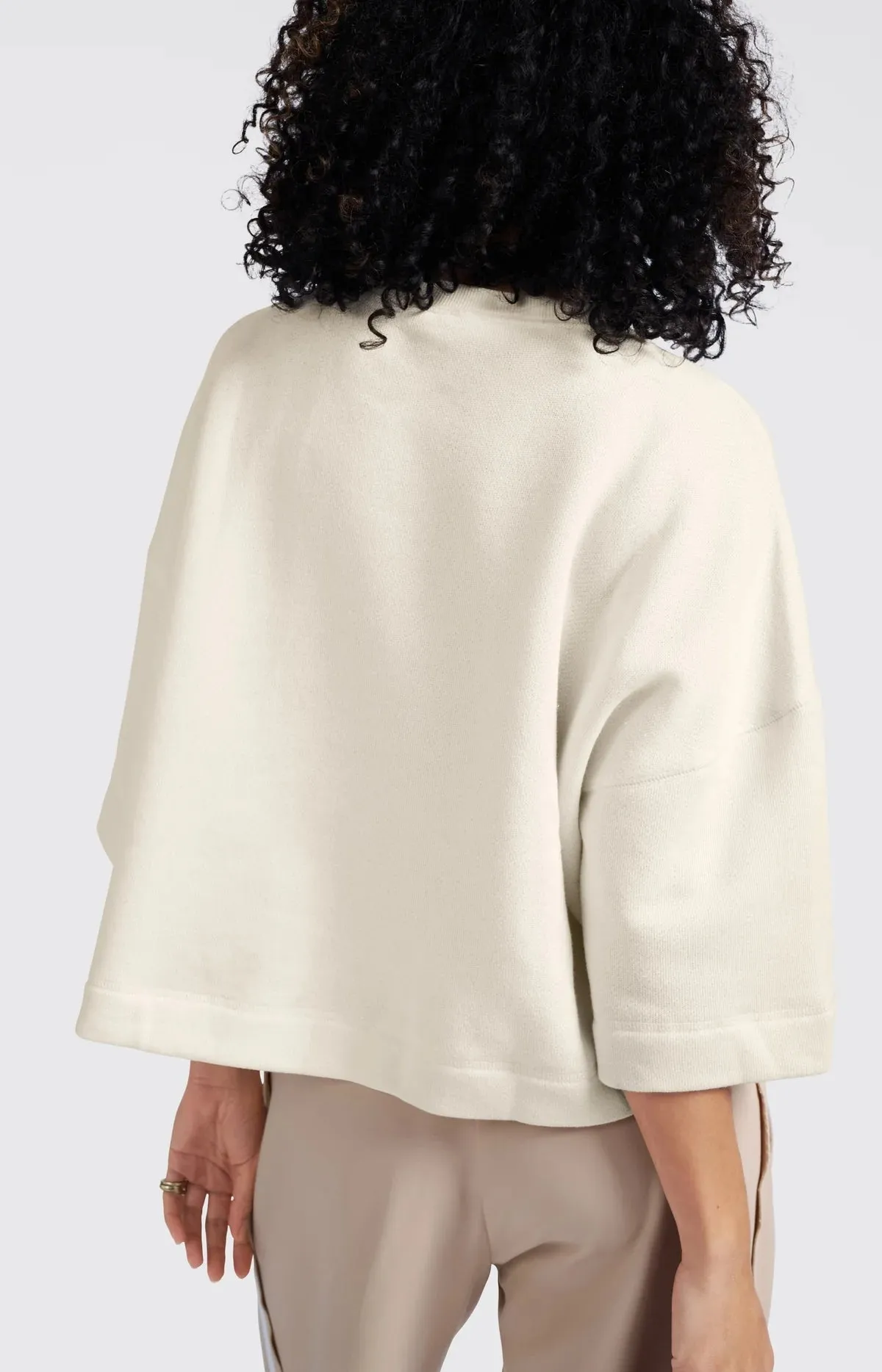 YaYa Short Sleeve Sweatshirt - Off White 109087