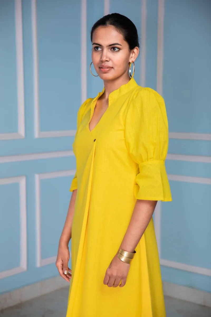 Yummy Yellow Mid Length Dress