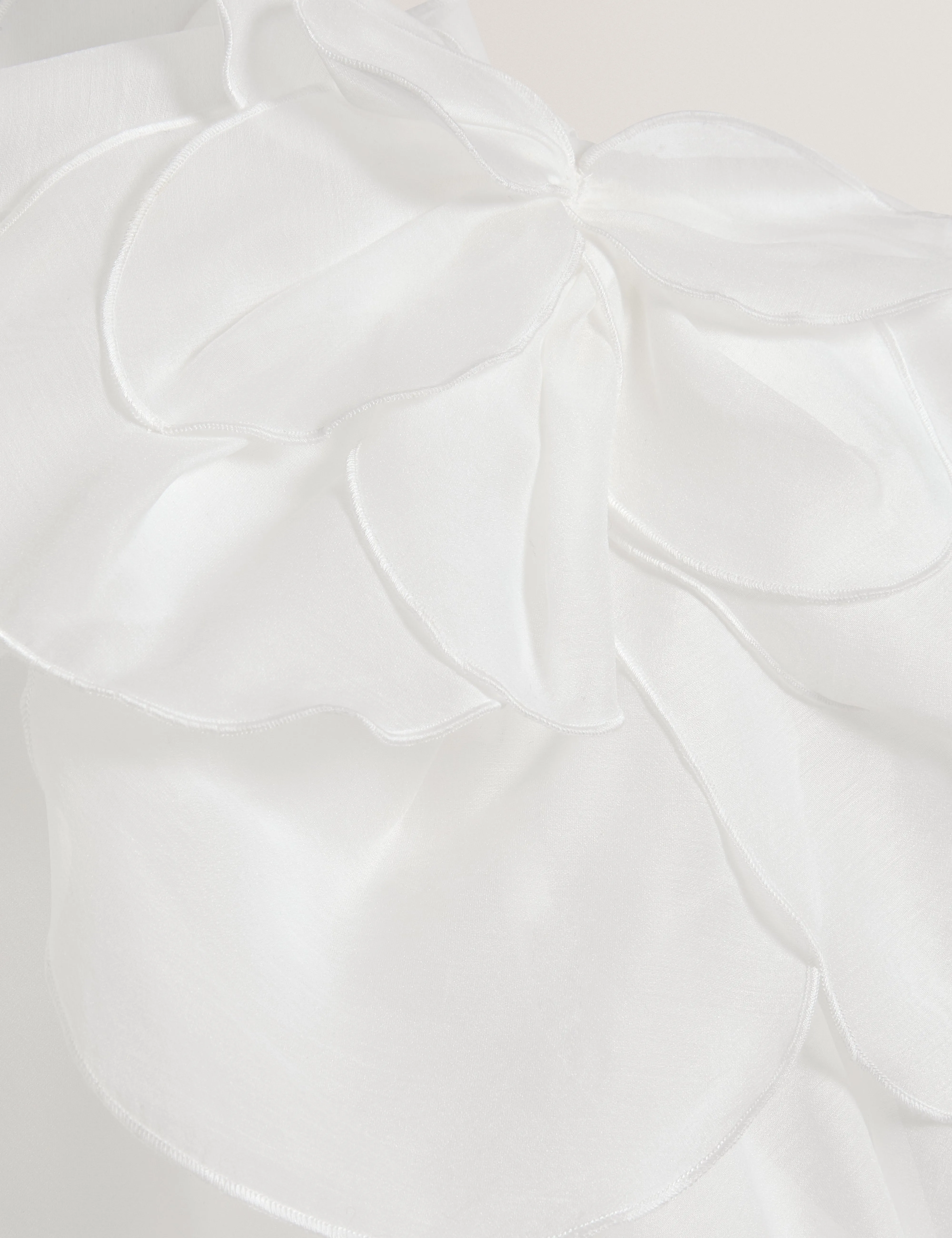 Zanzah Cotton Poplin Midi Skirt White