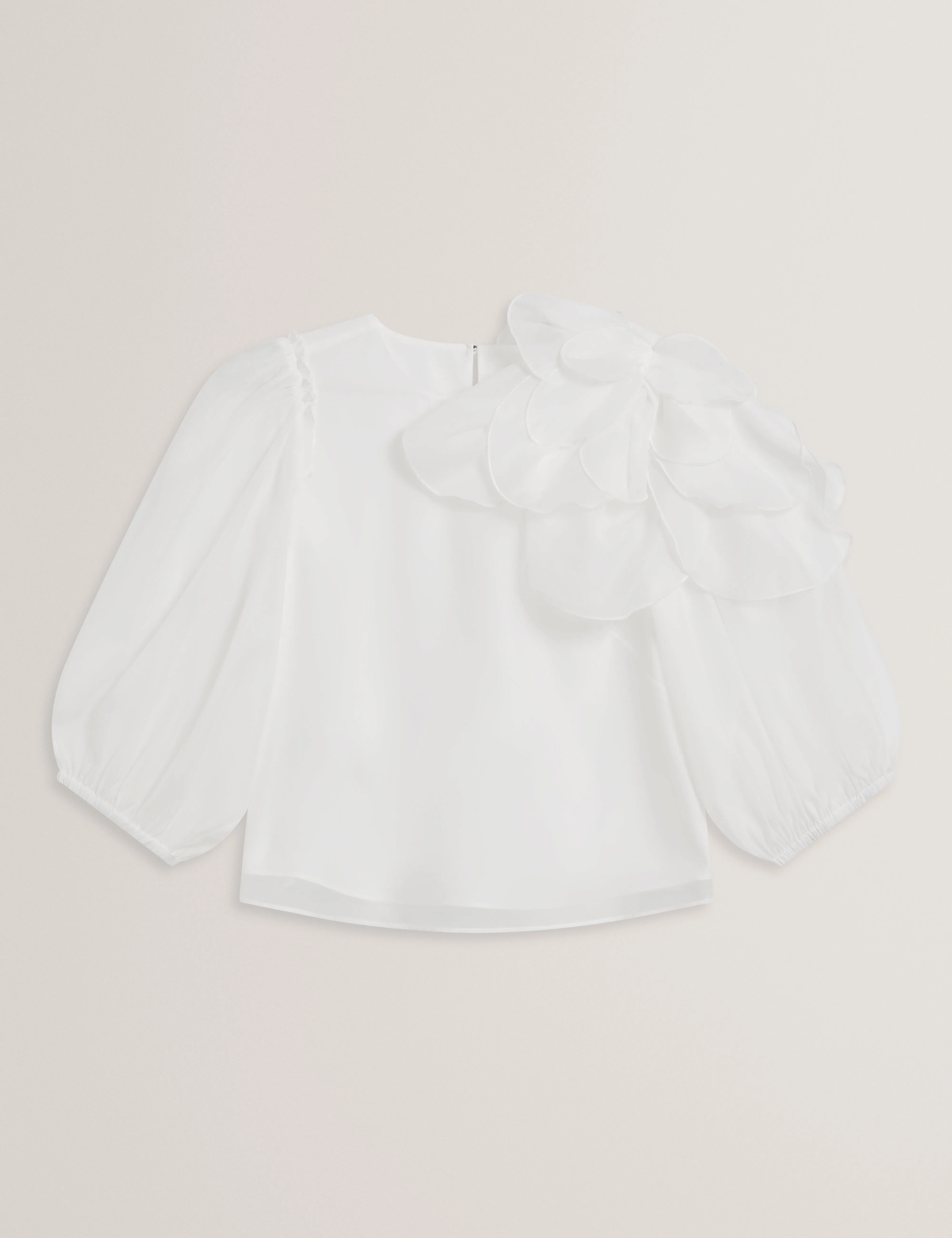 Zanzah Cotton Poplin Midi Skirt White